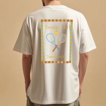 Personalised Tennis Dad Graphic T Shirt, 3 of 4
