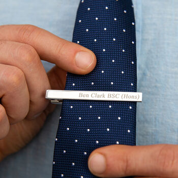 Graduation Personalised Name And Letters Tie Clip, 2 of 9