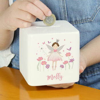 Personalised Fairy Princess Money Box, 2 of 5