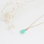 Gold Filled Chrysoprase Drop Necklace, thumbnail 5 of 9