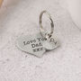 Daddy Gift From Child Personalised Pocket Heart Keyring, thumbnail 3 of 9