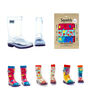 Squelch Transparent Wellies And Three Sock Set Strawberry, thumbnail 1 of 7
