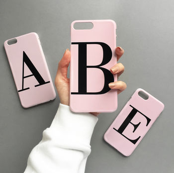 Dusty Pink Personalised Alphabet Phone Case, 2 of 9