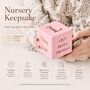 Personalised Birth Flower New Baby Gift Keepsake Block, thumbnail 3 of 12