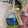 Hand Painted Wedding Venue Bauble – Custom Illustration With Couple’s Names And Date, thumbnail 8 of 12