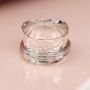 Personalised Sterling Silver Wide Wave Spinning Ring, thumbnail 3 of 11