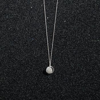 Mini Crescent Lune Pendant Disc Necklace, 4 of 8
