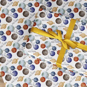 Space Theme Gift Wrapping Paper Roll Or Folded, 2 of 3