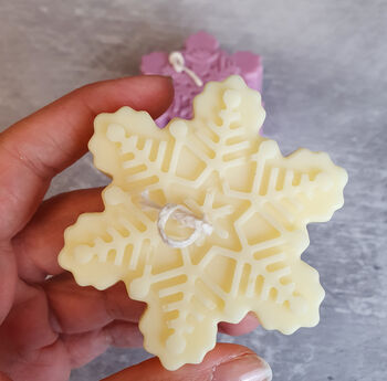 Handmade Snowflake Soy Wax Candle, 3 of 6