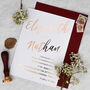 Gold Foil Calligraphy Wedding Invitation, thumbnail 1 of 7