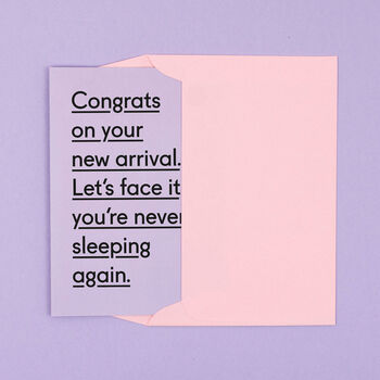 'Never Sleeping Again' Funny New Baby Card, 4 of 4