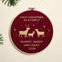 First Christmas As A Family Velvet Hoop, thumbnail 2 of 5