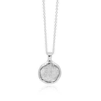 Fingerprint Necklace In Sterling Silver, 6 of 9