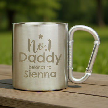 Personalised No.One Daddy Stainless Steel Mug, 2 of 5