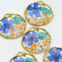 Dangle Earrings With Flowers In Vintage Colours, thumbnail 4 of 11