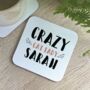 Personalised Crazy Cat Lady Coaster, thumbnail 1 of 2