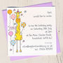 Personalised Giraffe Party Invitation Pack, thumbnail 2 of 2