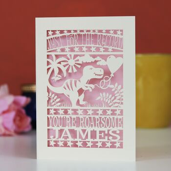 You're Roarsome Valentine's Papercut Card, 4 of 6