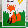 'Fox' Personalised Childrens Birthday Card, thumbnail 2 of 3