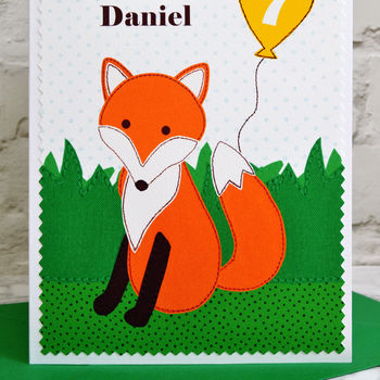 'Fox' Personalised Childrens Birthday Card, 2 of 3