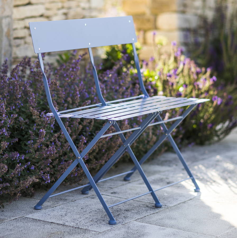 willow blue garden bench by the forest & co