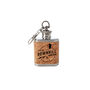 Mini Cork Hipflask 'It's All Downhill From Here' | Keyring | Skiing | Ski Slope Accessory, thumbnail 2 of 2