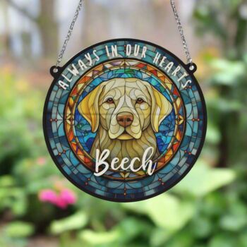 Labrador Yellow Memorial Suncatcher, 6 of 6