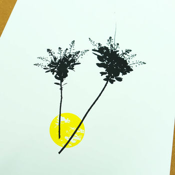 Smoketree Flower Yellow Screen Print, 3 of 3