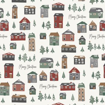Nordic Christmas Village Wrapping Paper 3m Roll, 2 of 5