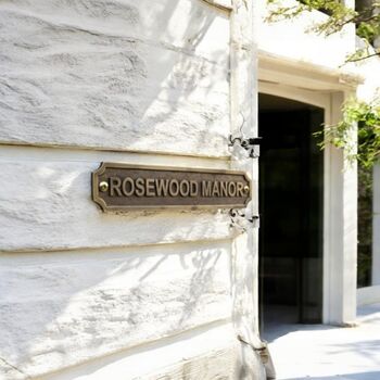 Customisable Brass With Antique Plaque For Indications, 2 of 7