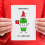 'Hurray It's Christmas!' Funny Gin Christmas Card, thumbnail 1 of 3