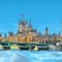 Houses Of Parliament Landscape, London Art Print, thumbnail 2 of 3