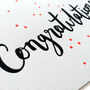 'Congratulations' Script Letterpress Card, thumbnail 4 of 4