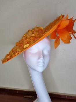 Orange Petals And Swarovski Elements Hat, 3 of 4
