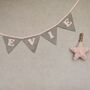 Bunting Personalised Luxury Grey And Pink New Baby Girl, thumbnail 8 of 11