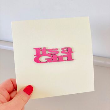 It's A Girl / Boy Handmade Baby Card, 3 of 4