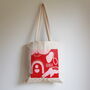 Pink And Red Tote Bag, thumbnail 1 of 1