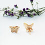 9ct Gold Butterfly Earrings, thumbnail 2 of 10