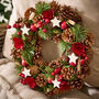 Stars And Roses Indoor Christmas Wreath, thumbnail 3 of 5