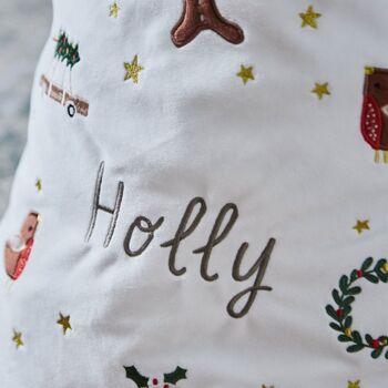 Personalised Plush Neutral Christmas Sack, 3 of 4