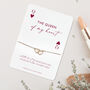 Lucky In Love Queen Of My Heart Bracelet Gift For Girlfriend Valentine Anniversary, thumbnail 2 of 5