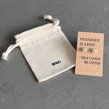 Friendship Knot Sterling Silver Earrings, 3 of 12