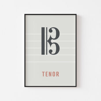 Tenor Clef Print | Music Theory Poster, 4 of 10