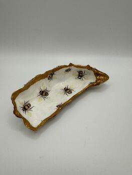 Bee Print Oyster Shell Ring Dish, 2 of 4