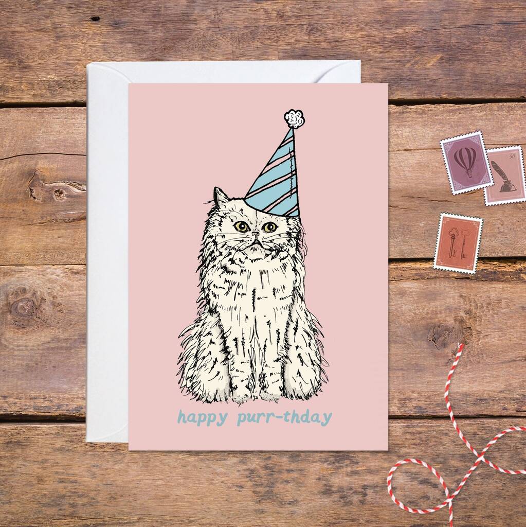 Happy Purrthday Cat Birthday Card