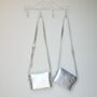 Personalised Italian Silver Or Gold Leather Crossbody Handbag | Classic Structured Shoulder Bag, thumbnail 2 of 12
