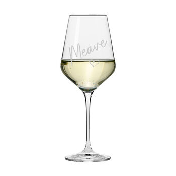 Personalised Love Heart Wine Glass, 8 of 10