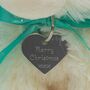 Christmas Cream Highland Cow With Large Heart Keepsake, thumbnail 4 of 5