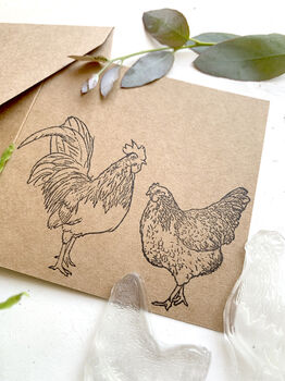 Chicken And Rooster Rubber Stamps, 4 of 6
