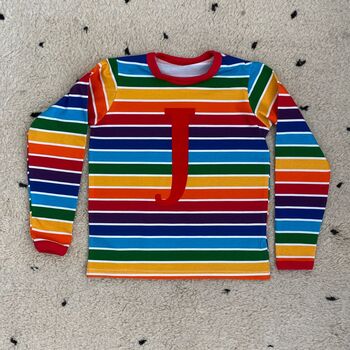 Personalised Rainbow Number Kids T Shirt, 9 of 10